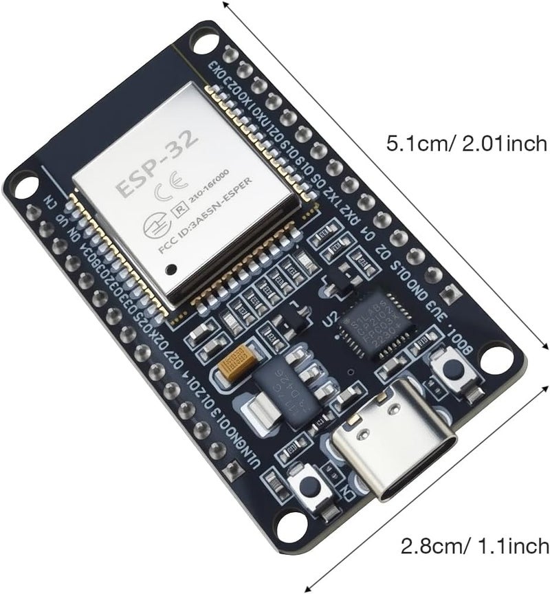 Hosyond 3 حزمة لوحة تطوير ESP32 ESP-32S USB-C واي فاي بلوتوث معالج دقيق ثنائي النواة لـ Arduino IDE، يدعم AP/STA/AP+STA، شريحة CP2102 ESP-WROOM-32 - Image 5